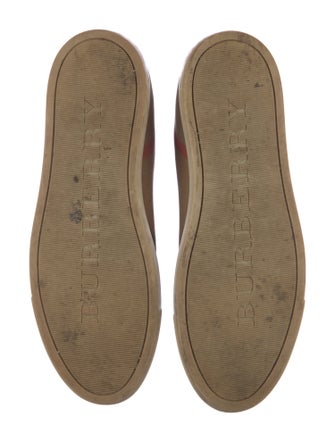 Burberry Canvas Plaid Print Sneakers