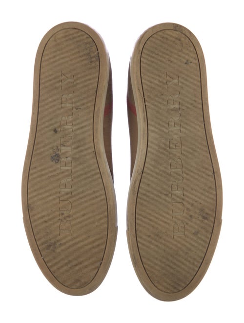 Burberry Canvas Plaid Print Sneakers