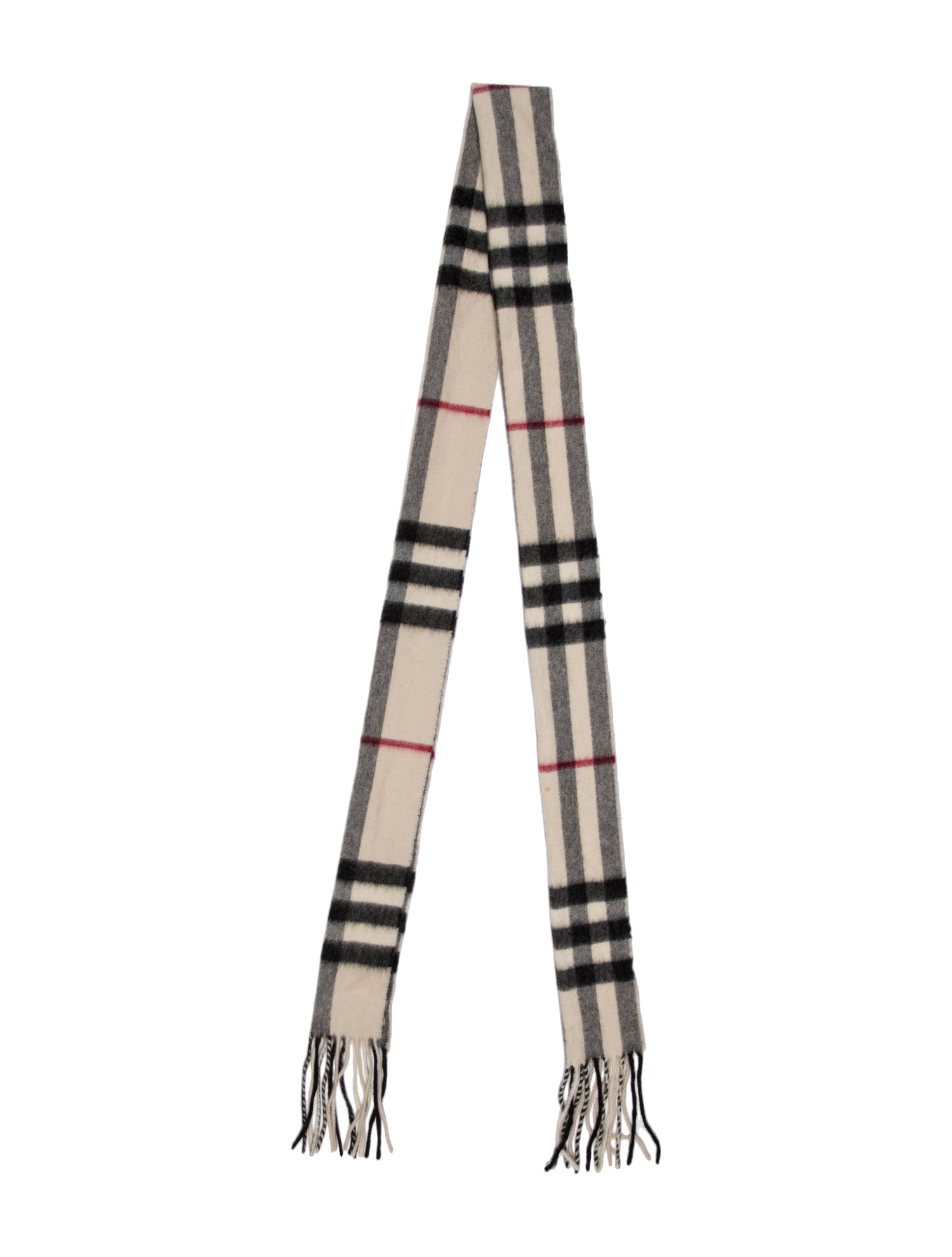 Burberry Cashmere Nova Check Pattern Scarf