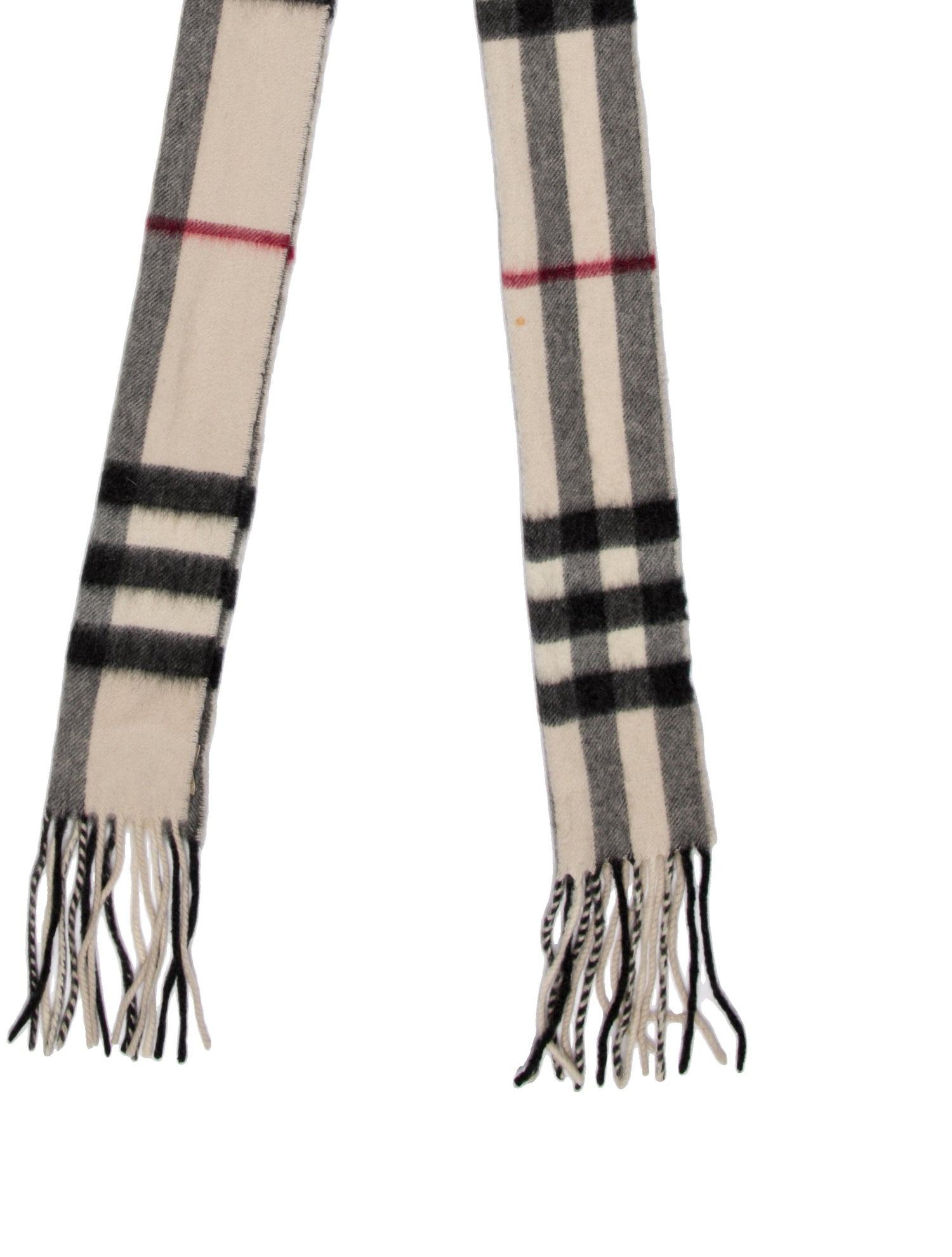 Burberry Cashmere Nova Check Pattern Scarf