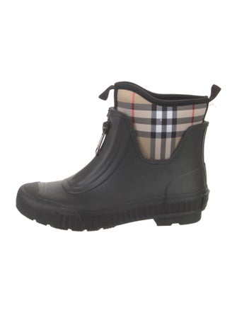 Burberry House Check Pattern Rubber Rain Boots