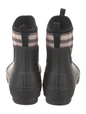 Burberry House Check Pattern Rubber Rain Boots