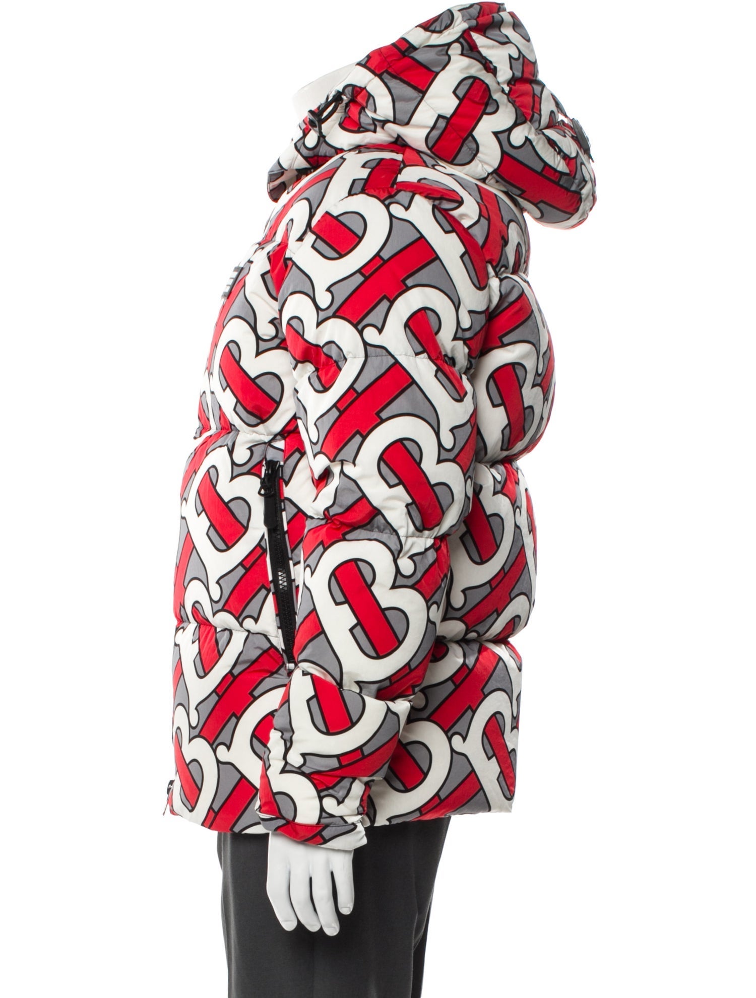 Burberry TB Monogram Printed Puffer Coat
