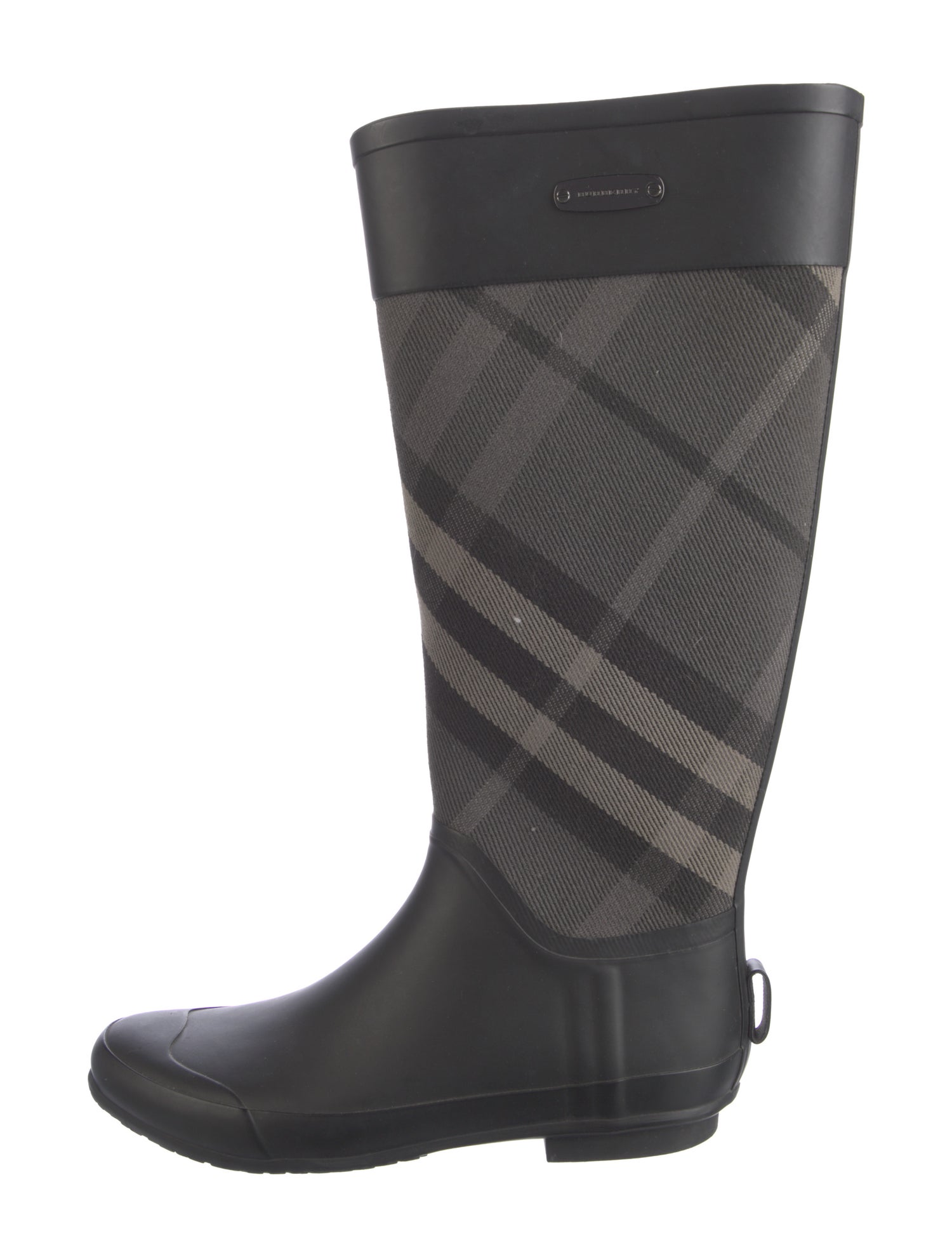 Burberry Rubber Plaid Print Rain Boots