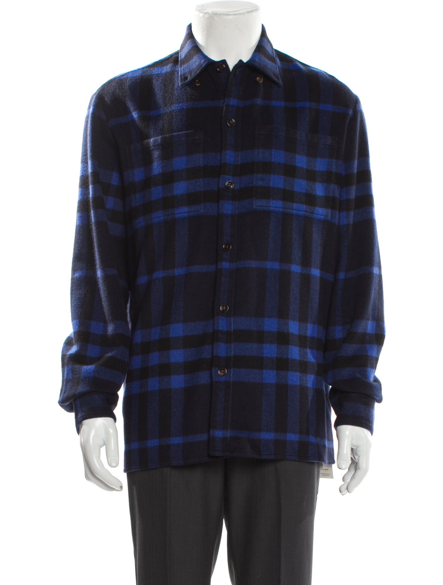 Burberry Abstract Check Cashmere Shirt