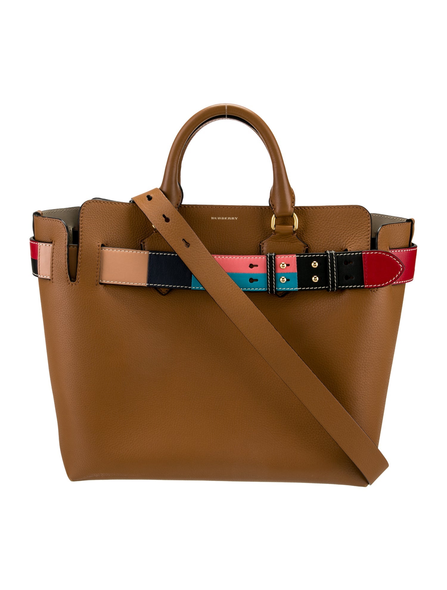 Burberry Leather Leather Belt Tote Bag