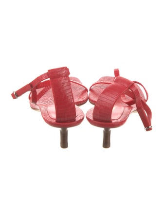 Burberry Leather T-Strap Sandals