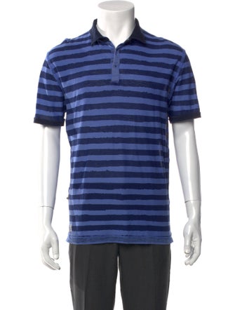 Burberry Striped Collar Polo Shirt