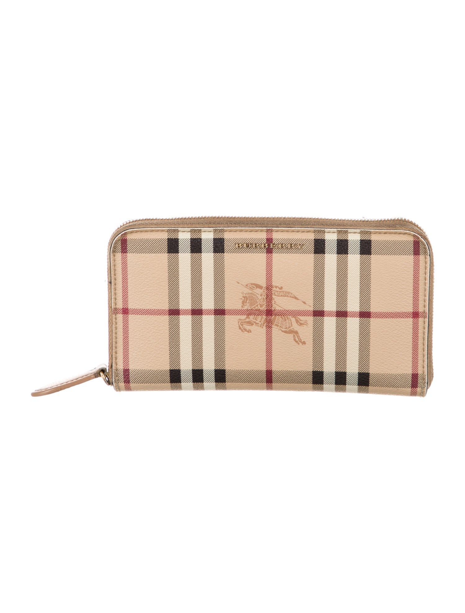 Burberry Horseferry Check Pattern Plaid Print Continental Wallet