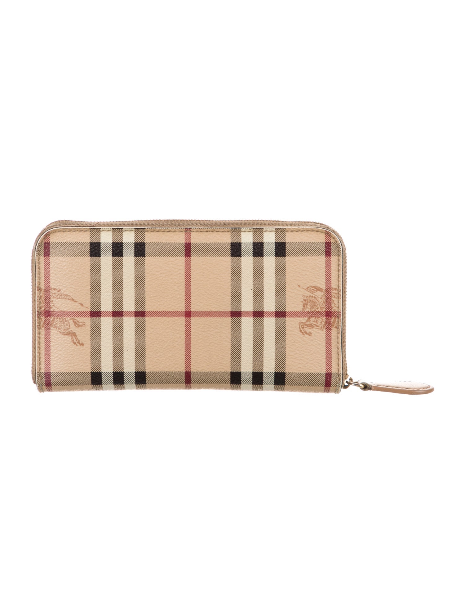Burberry Horseferry Check Pattern Plaid Print Continental Wallet