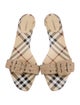 Burberry Nova Check Pattern Suede Slides