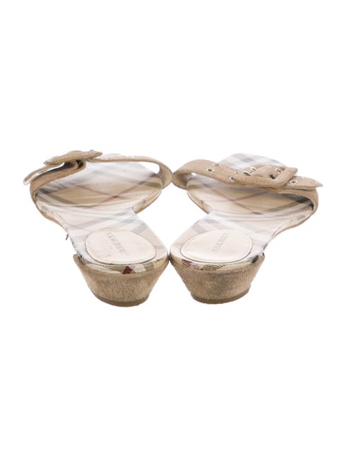 Burberry Nova Check Pattern Suede Slides