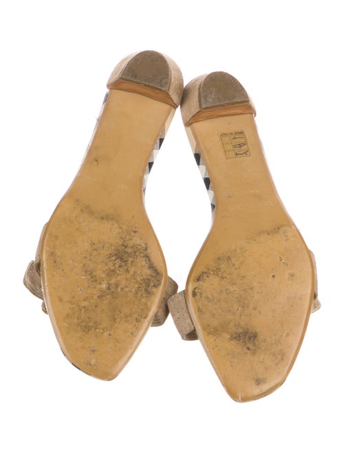 Burberry Nova Check Pattern Suede Slides