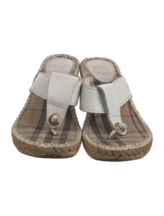 Burberry House Check Pattern Leather Espadrilles