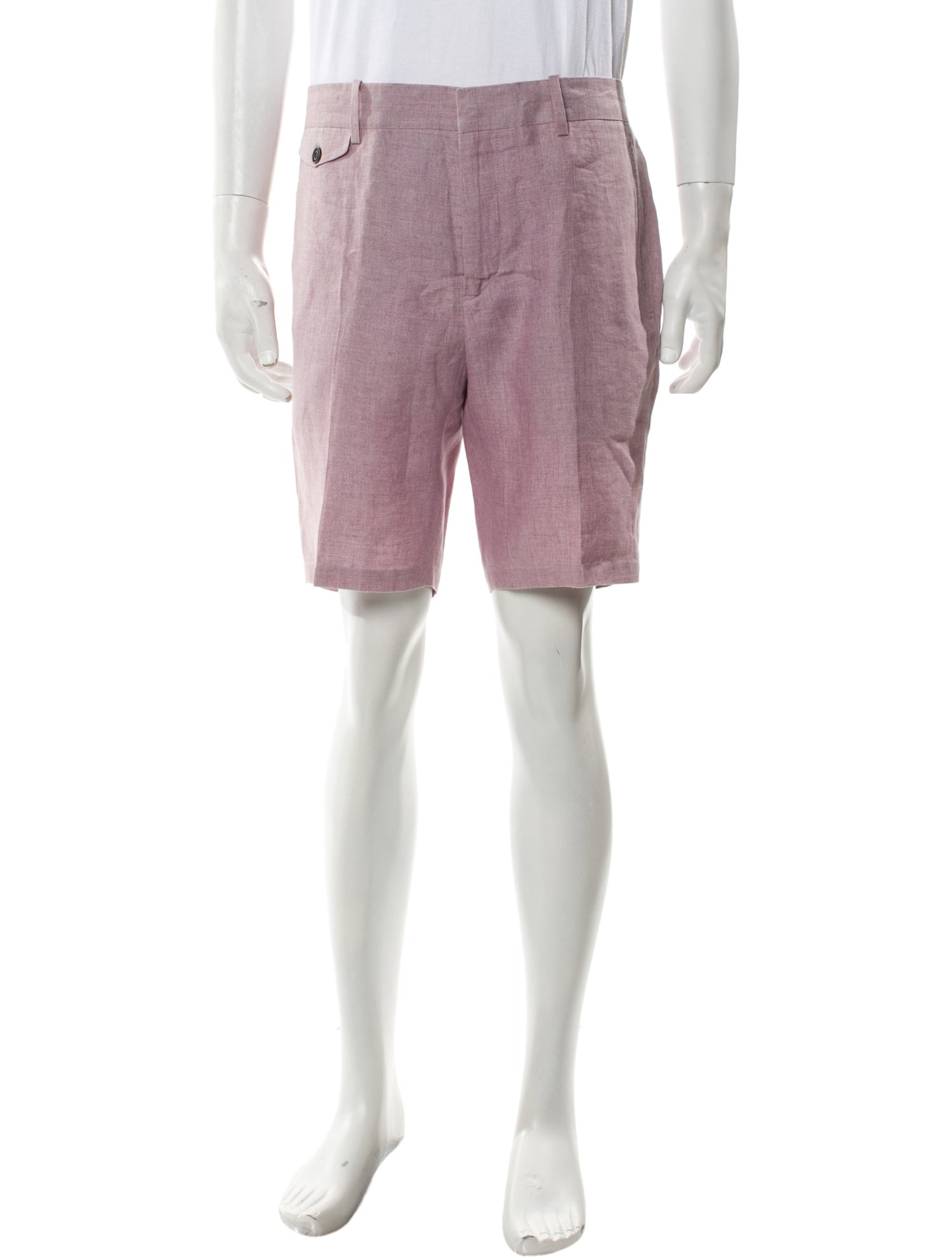 Burberry Linen Flat Front Shorts