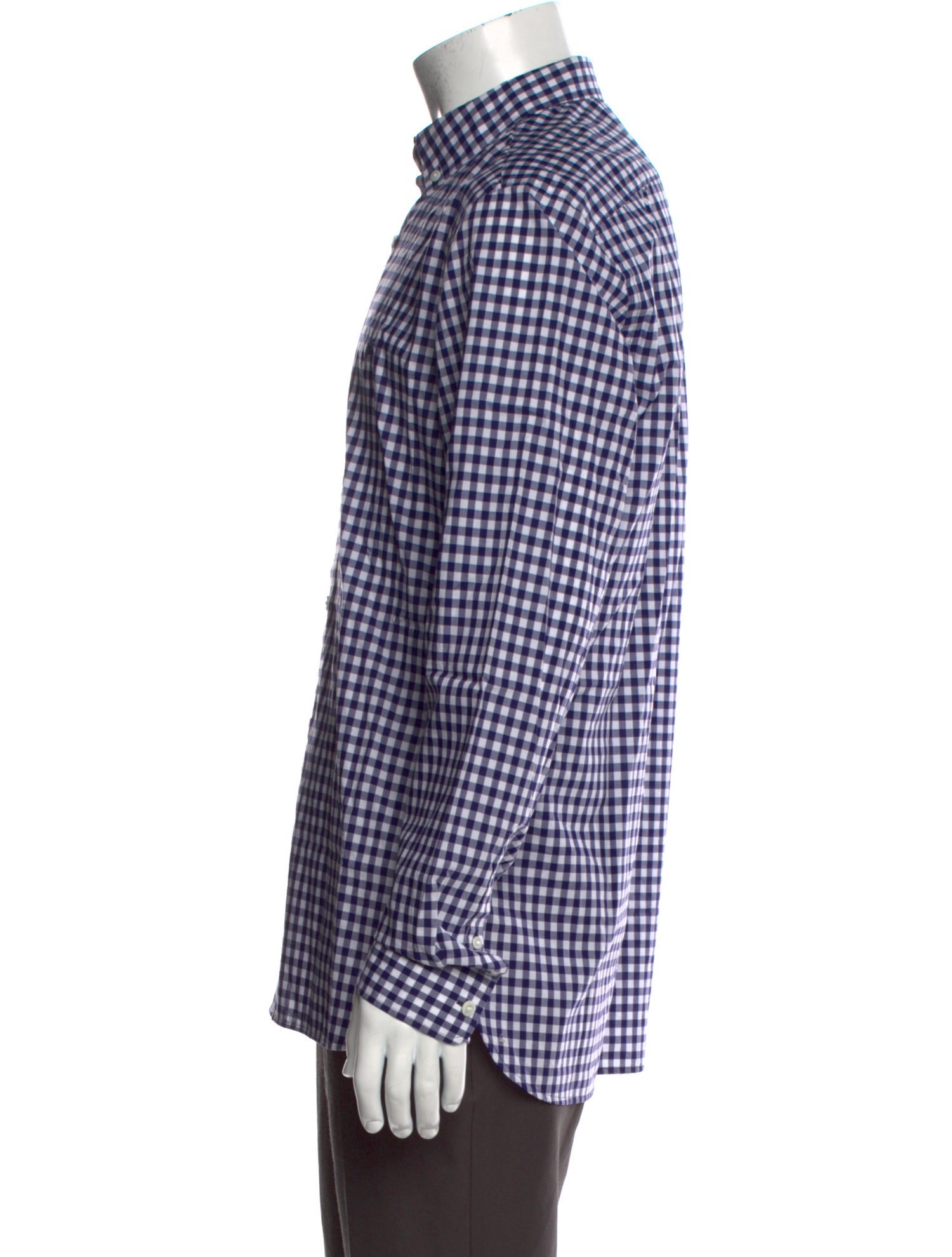 Burberry Plaid Print Long Sleeve Shirt