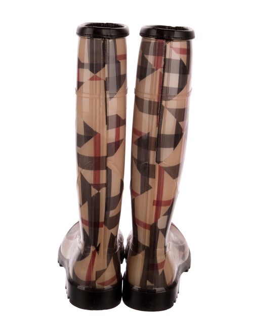 Burberry Abstract Check Rubber Rain Boots