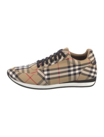 Burberry Nova Check Pattern Canvas Sneakers