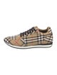 Burberry Nova Check Pattern Canvas Sneakers