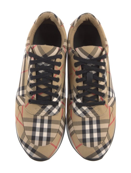 Burberry Nova Check Pattern Canvas Sneakers