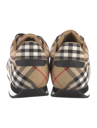 Burberry Nova Check Pattern Canvas Sneakers