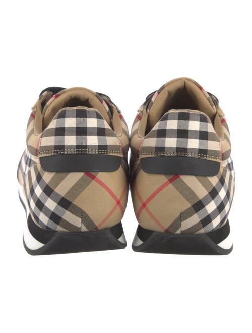 Burberry Nova Check Pattern Canvas Sneakers