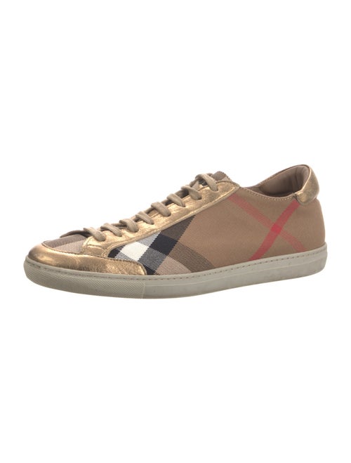 Burberry Nova Check Pattern Canvas Sneakers