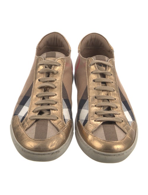 Burberry Nova Check Pattern Canvas Sneakers