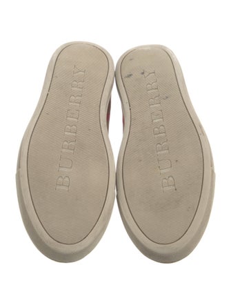 Burberry Nova Check Pattern Canvas Sneakers