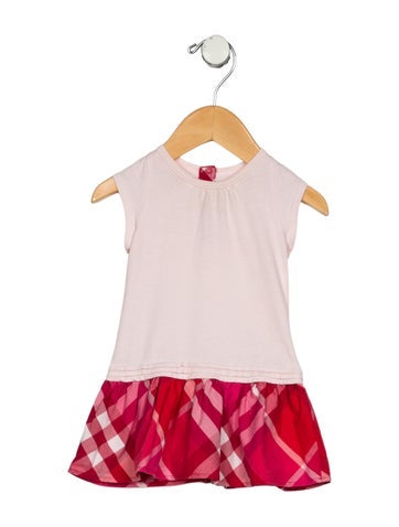 Burberry Sizes 0-24 Months Infant Girls' Check Print Pleated Sleeveless Dress 6M