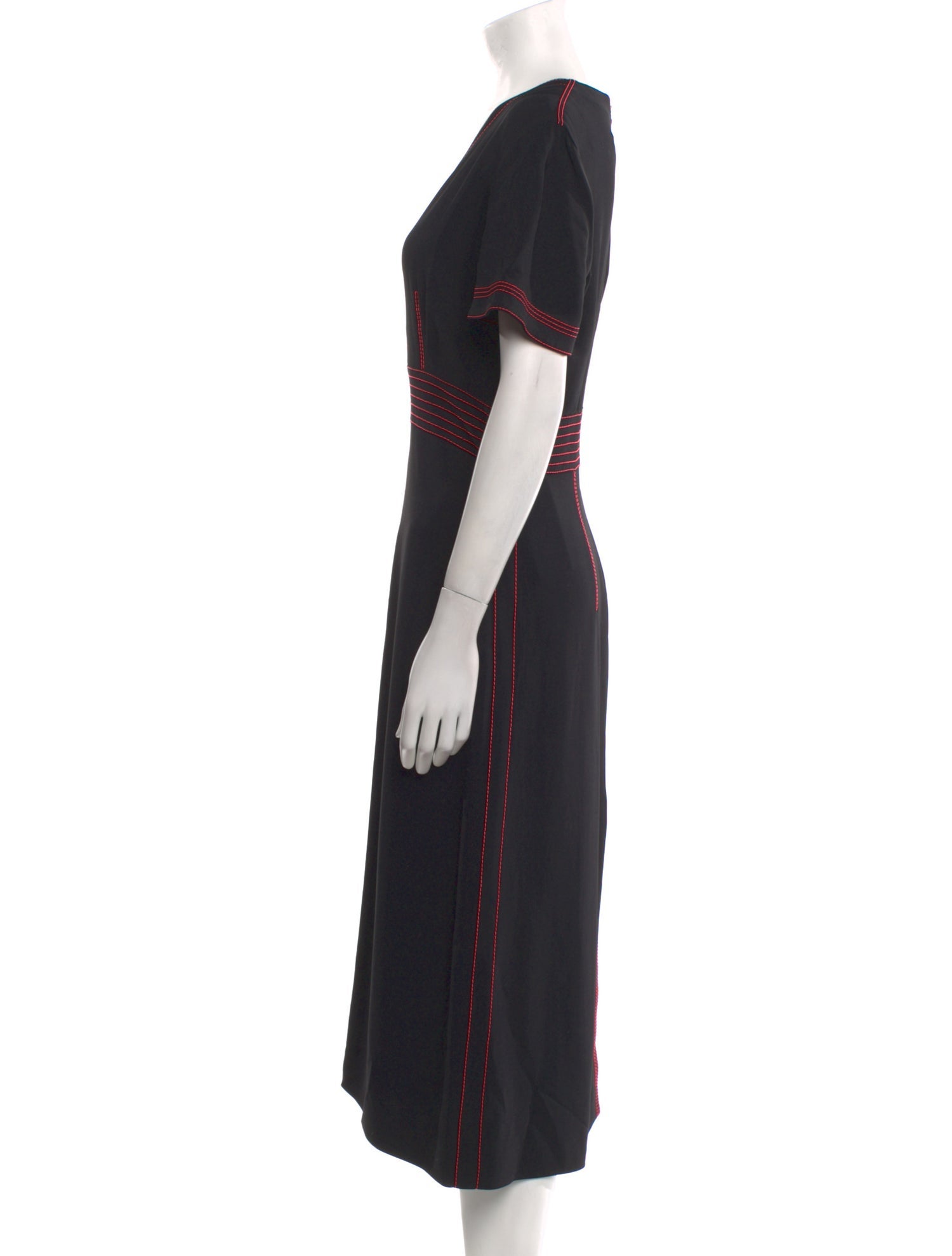 Burberry Silk Midi Length Dress