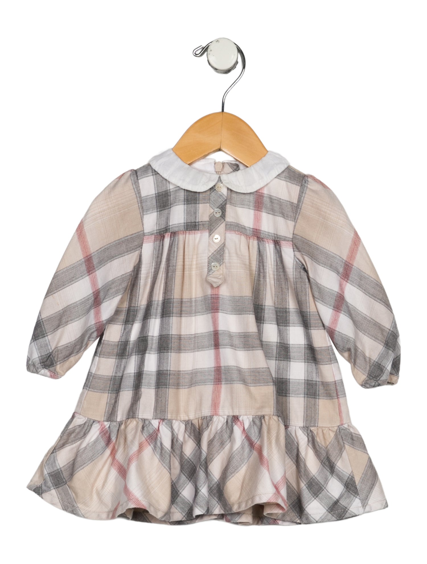 Burberry Infant Girls' Check Print Long Sleeve Dress