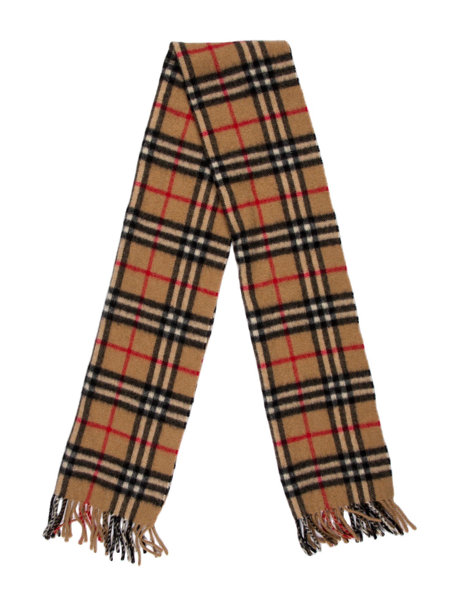 Burberry Cashmere Nova Check Pattern Scarf