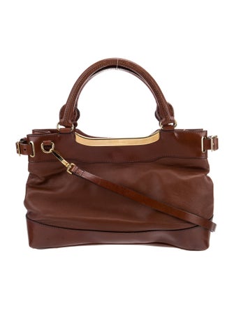 Burberry Leather Top Handle Bag