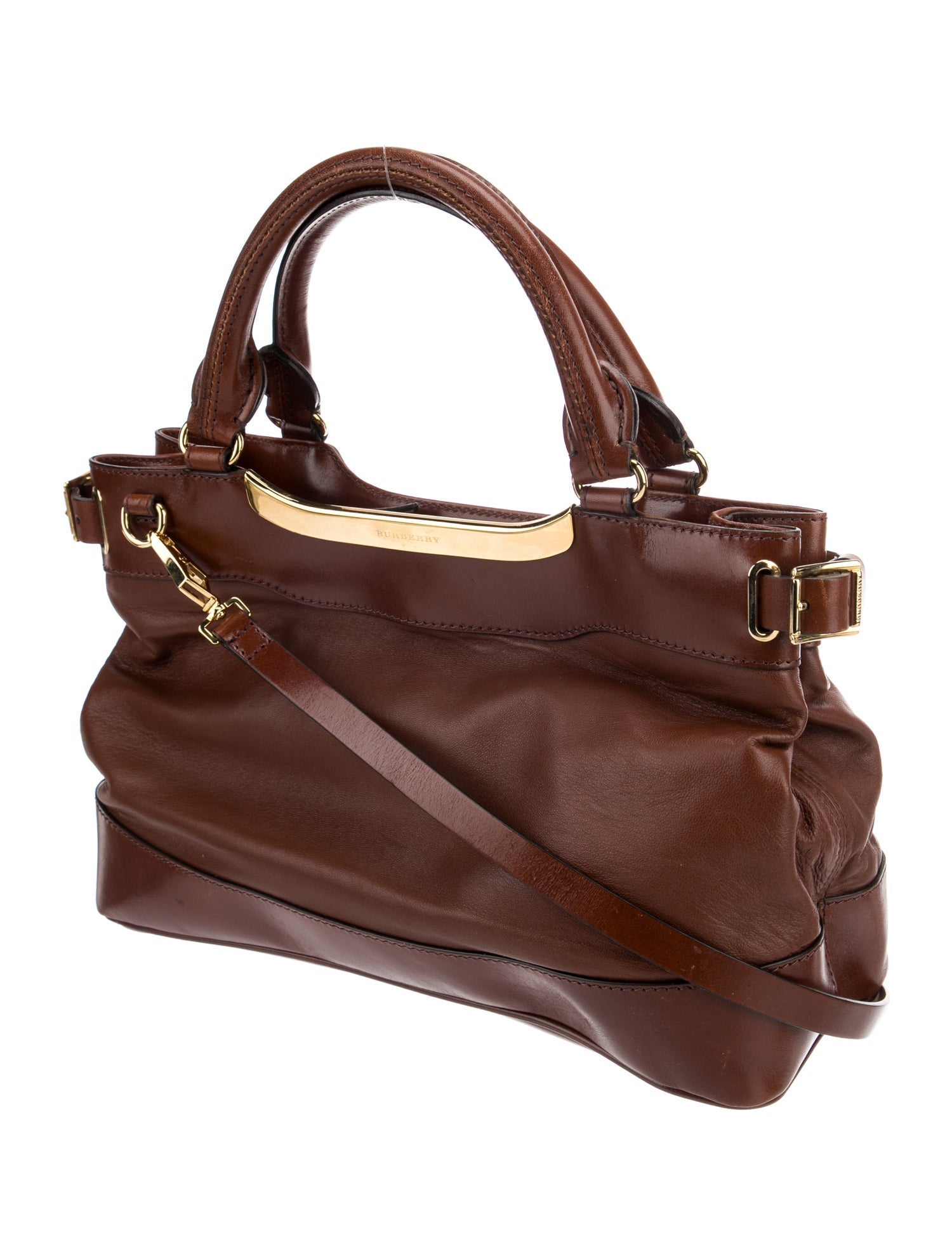 Burberry Leather Top Handle Bag