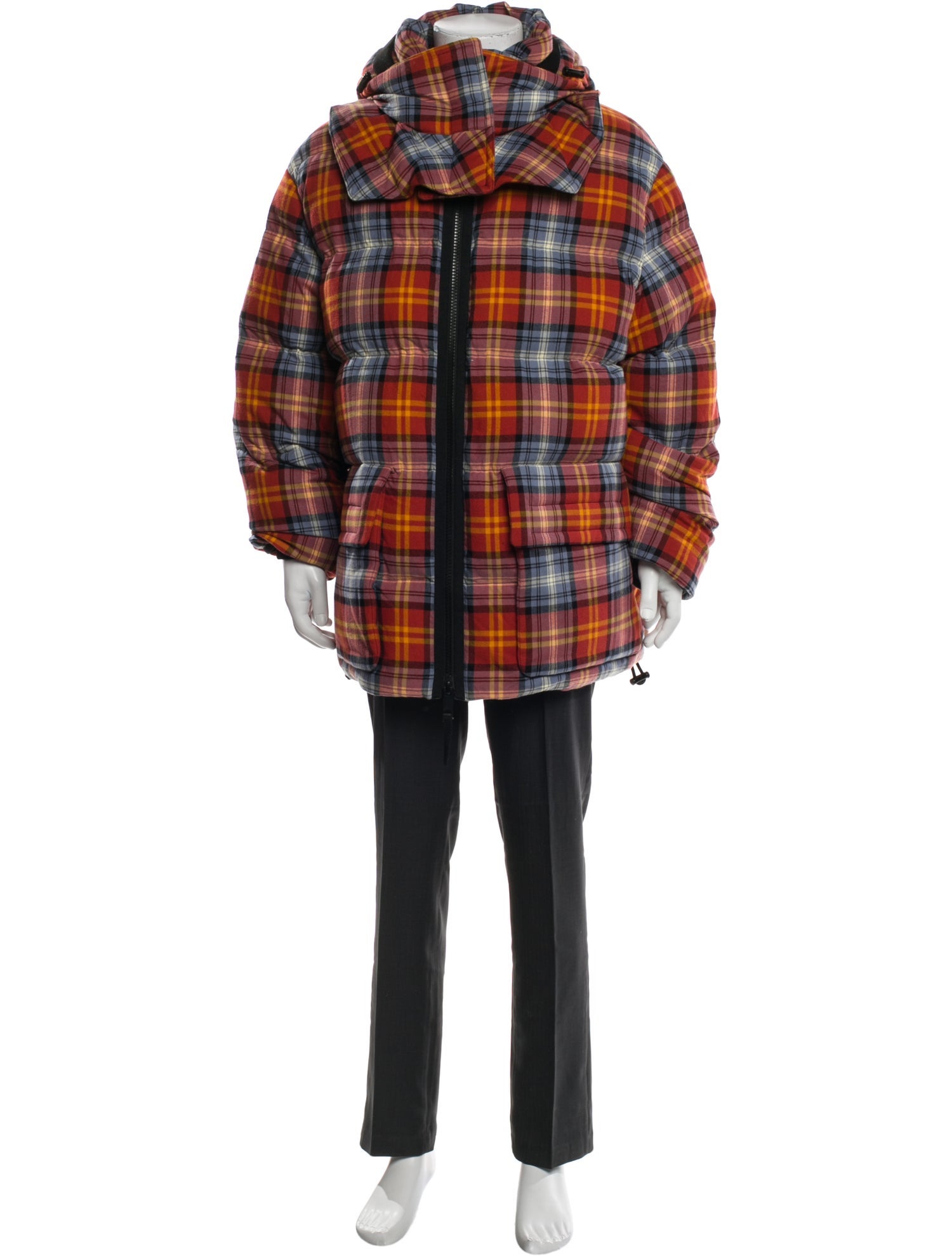 Burberry Plaid Print Parka