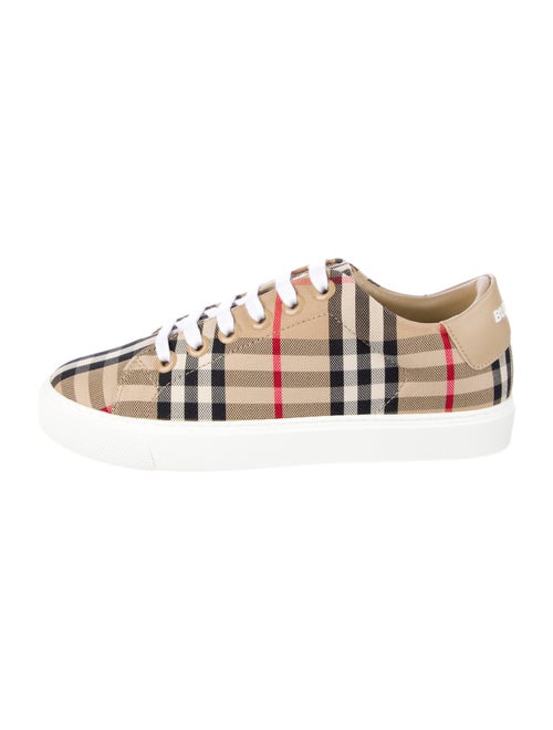 Burberry Nova Check Pattern Canvas Sneakers