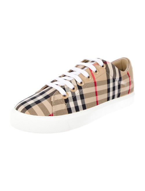 Burberry Nova Check Pattern Canvas Sneakers