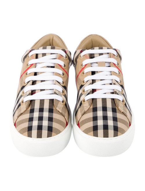 Burberry Nova Check Pattern Canvas Sneakers