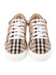 Burberry Nova Check Pattern Canvas Sneakers