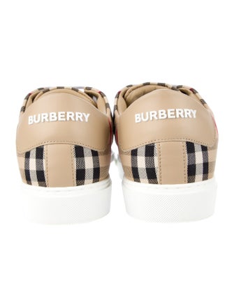 Burberry Nova Check Pattern Canvas Sneakers