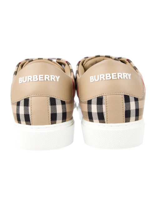 Burberry Nova Check Pattern Canvas Sneakers