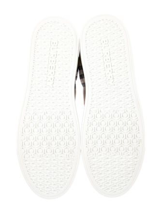 Burberry Nova Check Pattern Canvas Sneakers