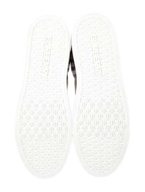 Burberry Nova Check Pattern Canvas Sneakers