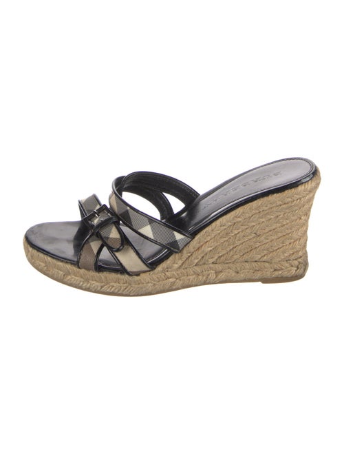 Burberry Nova Check Pattern Leather Espadrilles