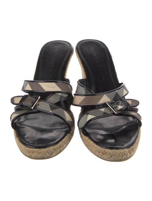 Burberry Nova Check Pattern Leather Espadrilles