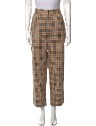 Burberry Nova Check Pattern Straight-Leg Jeans