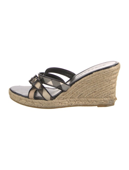 Burberry Nova Check Pattern Leather Espadrilles