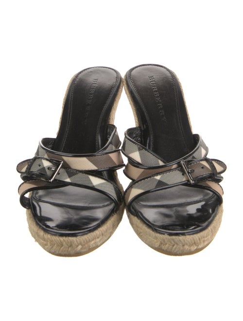 Burberry Nova Check Pattern Leather Espadrilles