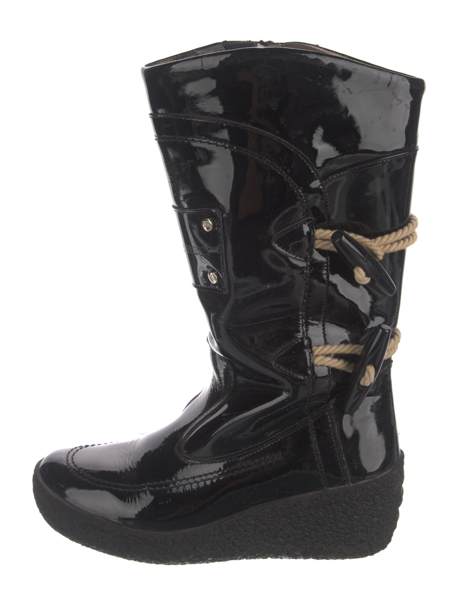 Burberry Patent Leather Rain Boots